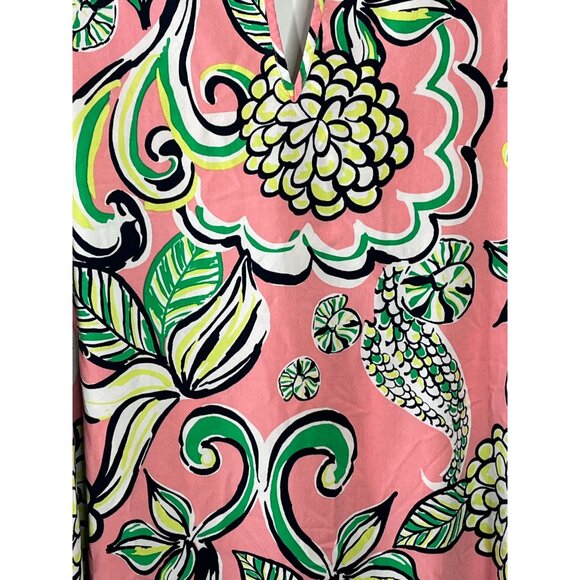 Crown and Ivy Top Womens XXL Shirt Peasant Blouse Pink Green Work Casual Floral - Picture 8 of 16